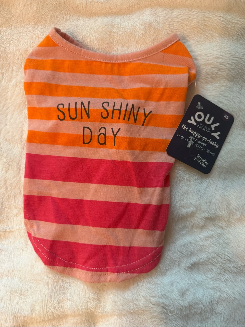 Youly XS Sunshiny Day Tee Shirt Dog Cat NWT